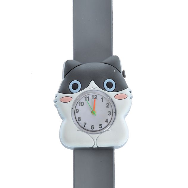 Ceas de mana gri cu pisica