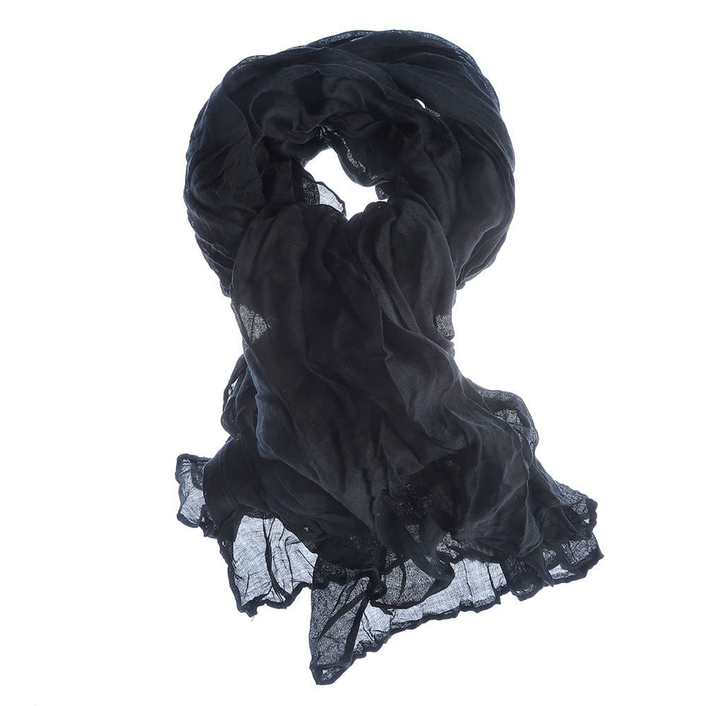 Esarfa neagra creponata - 3 | YEO