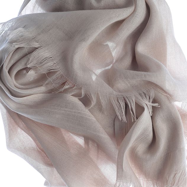 Esarfa bej cu margini franjurate