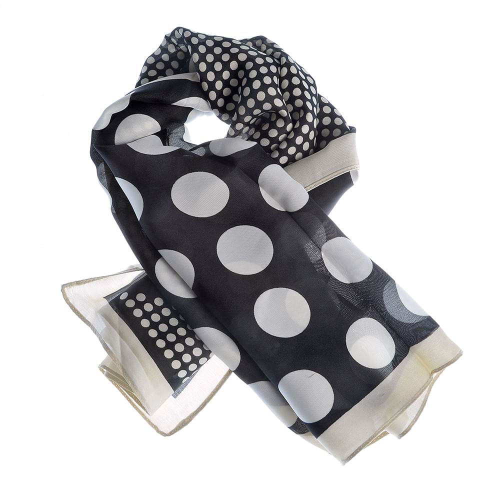 Esarfa neagra cu buline