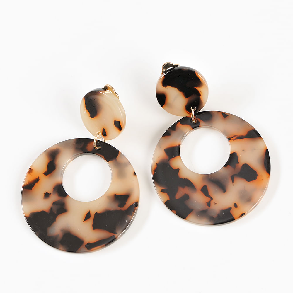 Cercei cu clips animal print