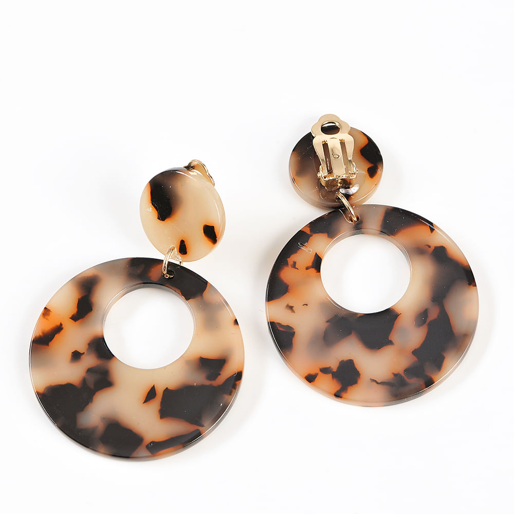 Cercei cu clips animal print - 1 | YEO