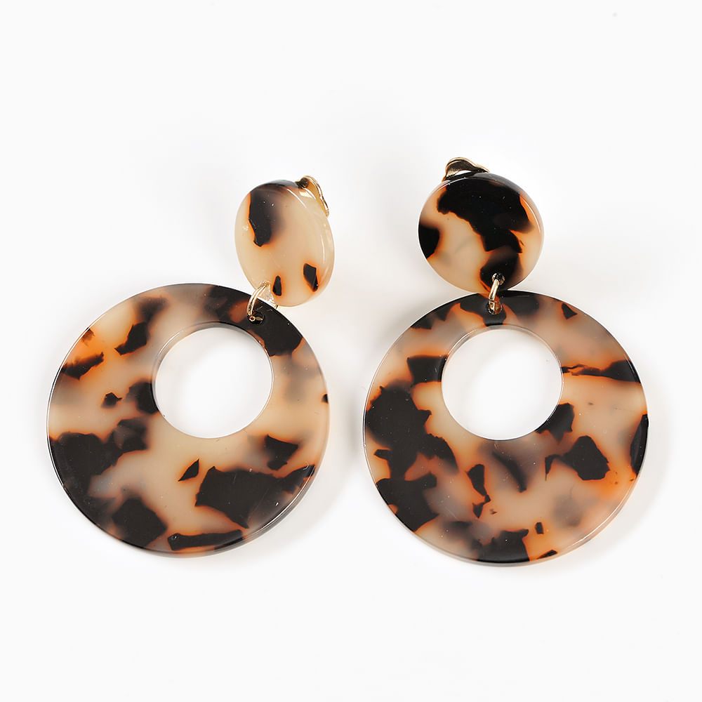 Cercei cu clips animal print - 2 | YEO