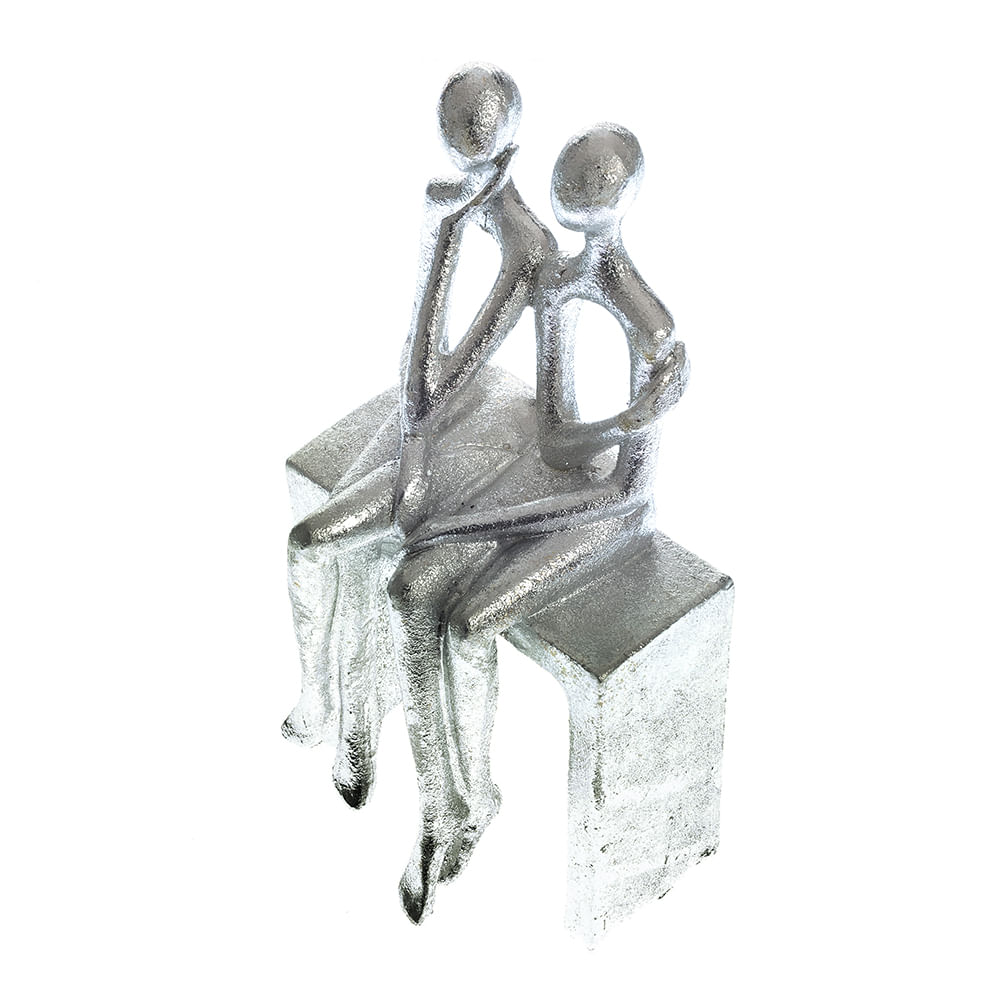Statueta  oameni pe banca 25 cm - 3 | YEO