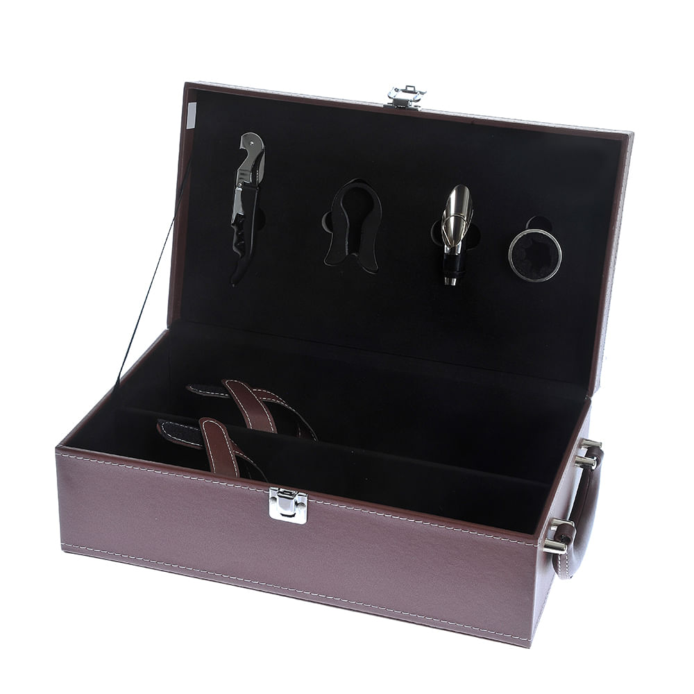 Cutie pentru sticla de vin cu accesorii - 2 | YEO