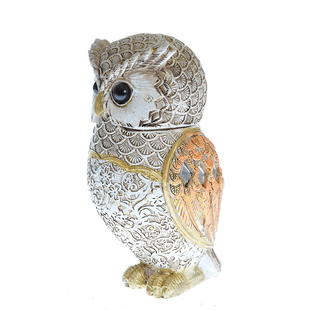 Statueta bufnita aurie 13.5 cm - 2 | YEO