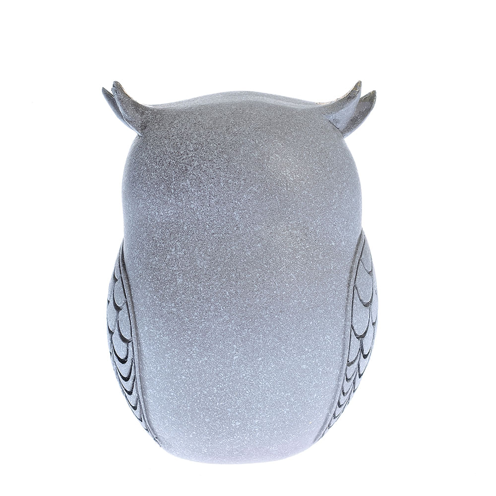 Statueta bufnita gri 15 cm - 3 | YEO