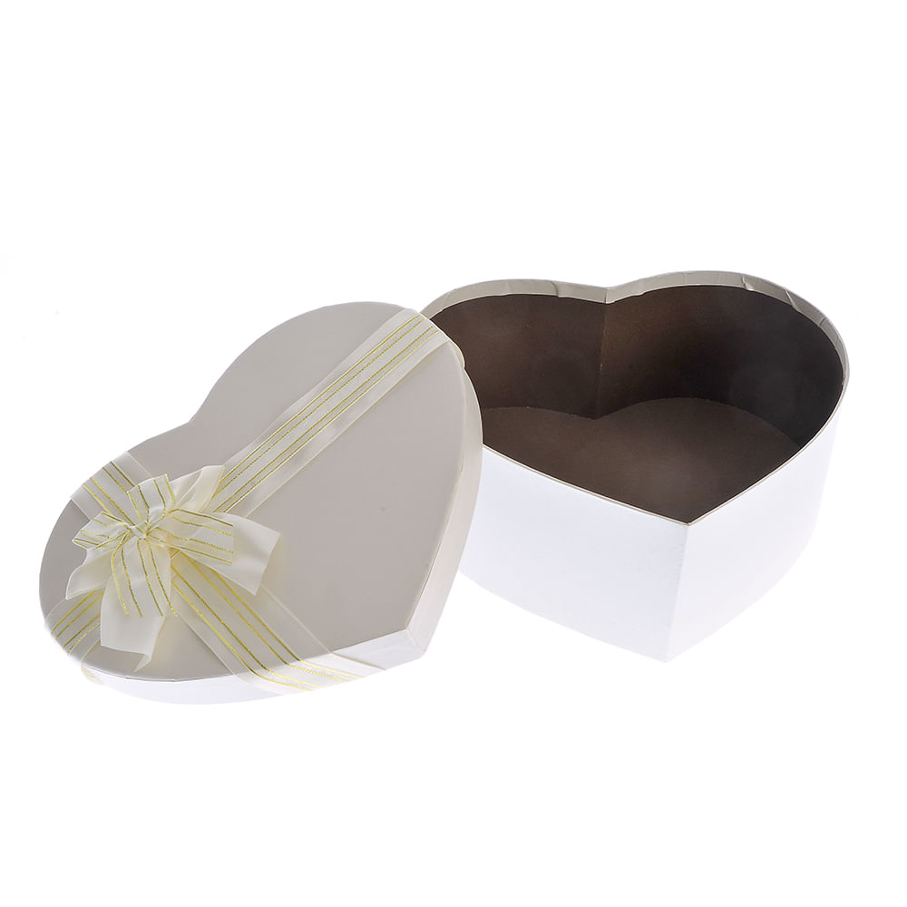 Cutie cadou inima alba 23 cm - 2 | YEO