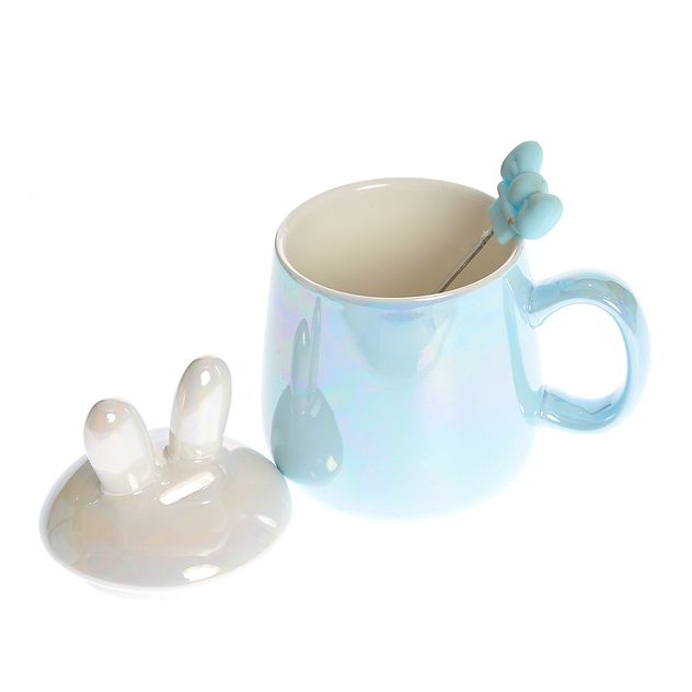 Cana din ceramica cu capac iepuras