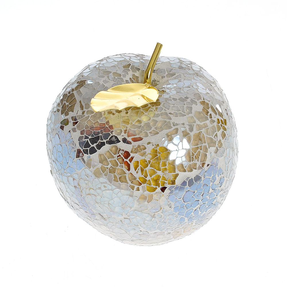 Decoratiune mar mozaic auriu 11 cm - 3 | YEO
