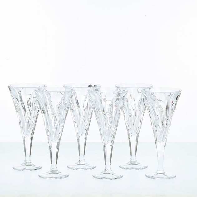 Set 6 pahare de vin din sticla cristalina