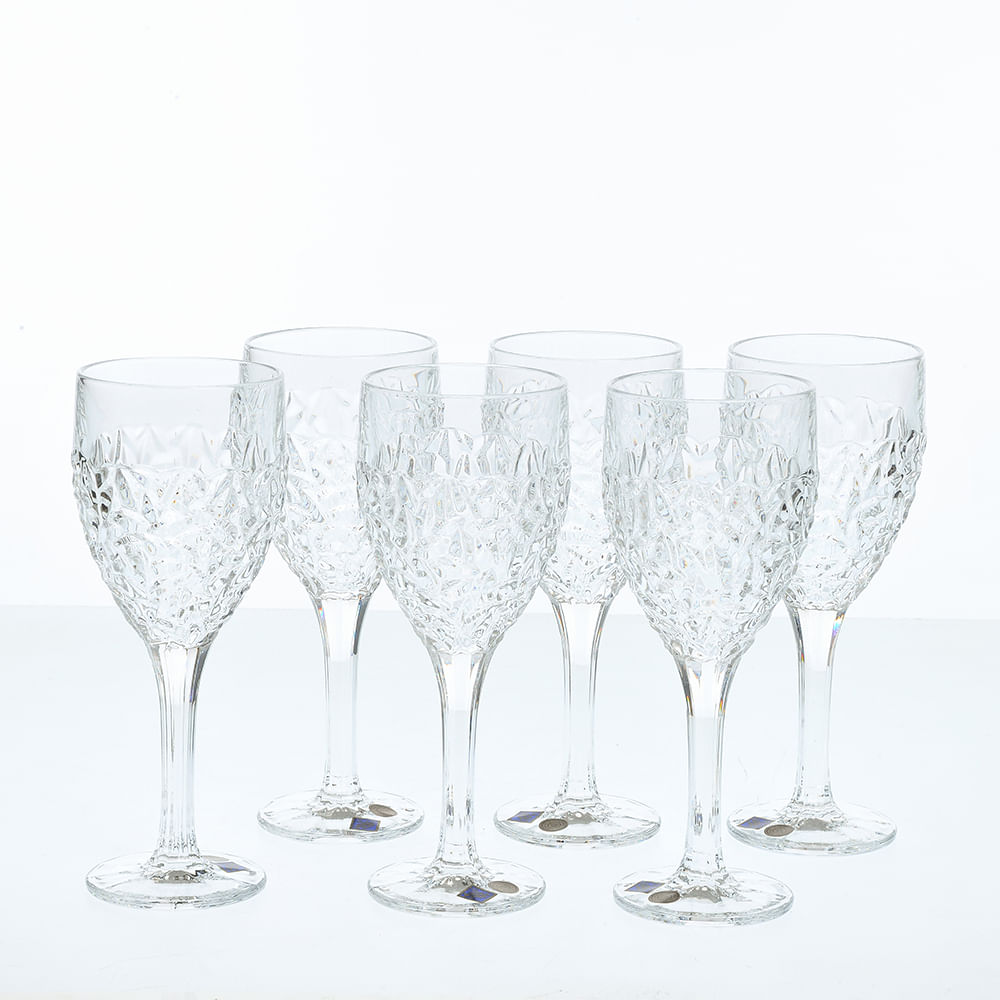 Set 6 pahare din cristal pentru vin