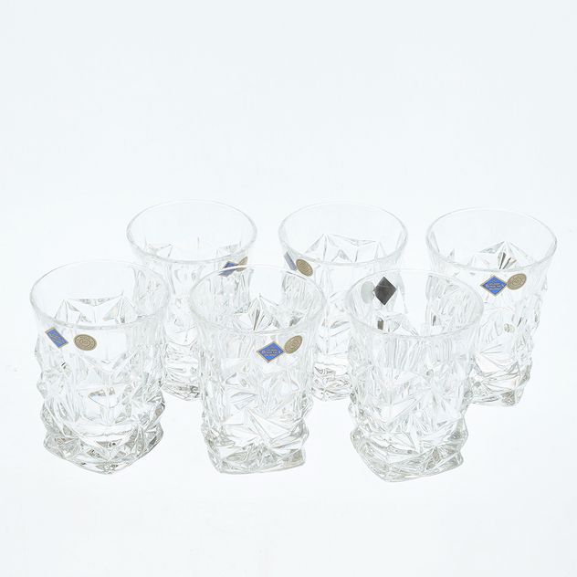 Set 6 pahare din cristal pentru whiskey