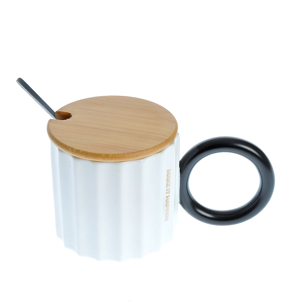 Cana alba din ceramica 320 ml - 2 | YEO