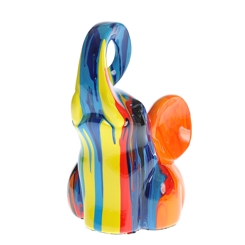 Statueta elefant multicolor 19 cm - 1 | YEO