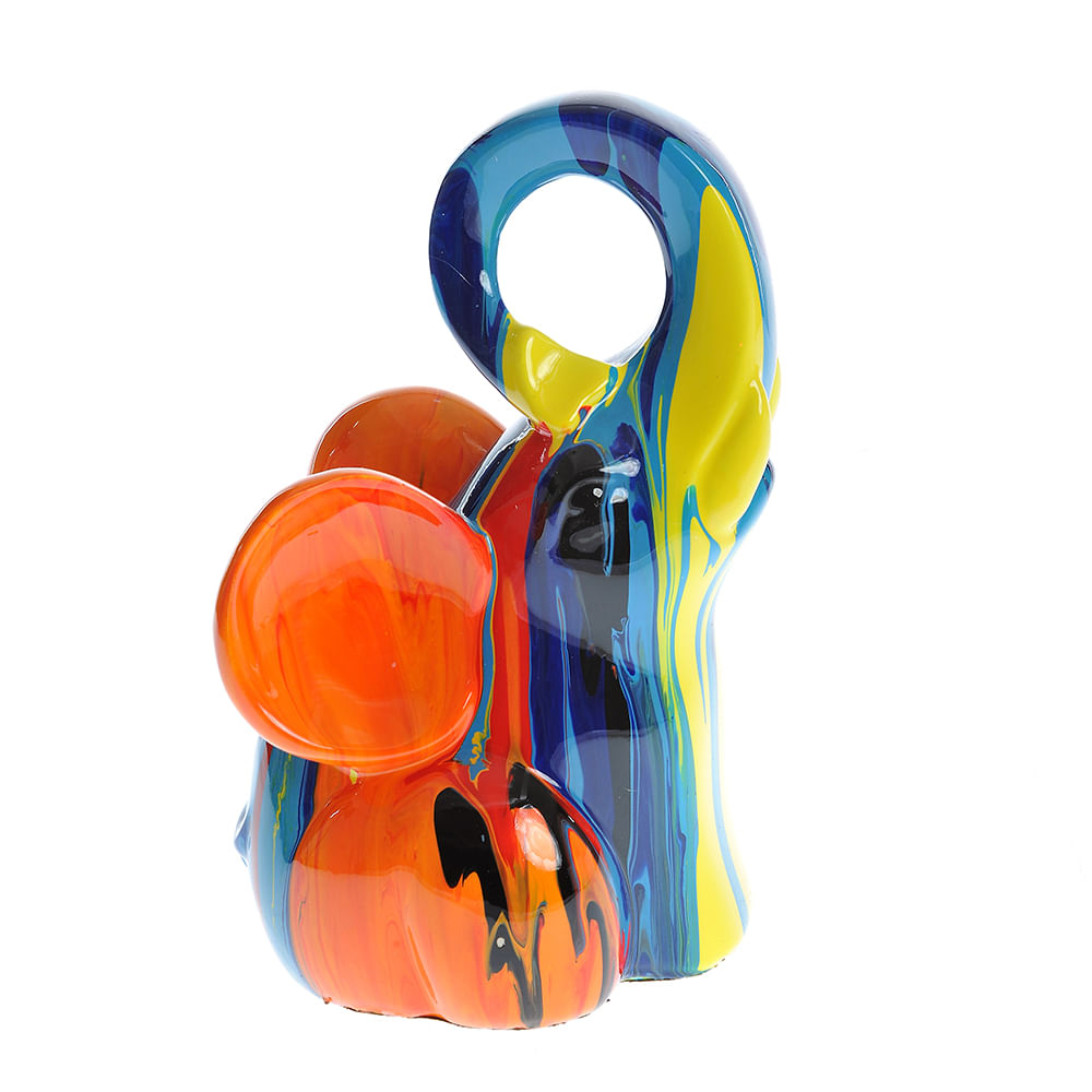 Statueta elefant multicolor 19 cm - 2 | YEO