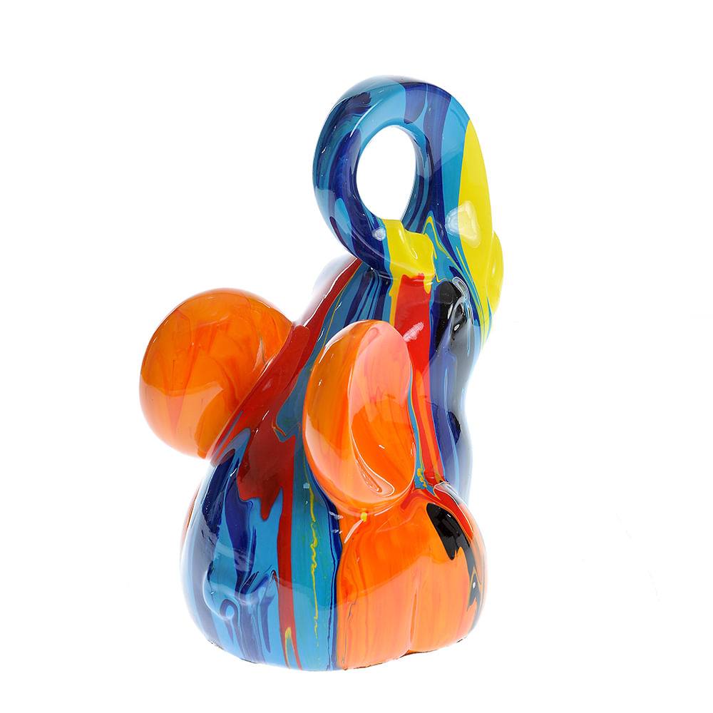 Statueta elefant multicolor 19 cm - 3 | YEO