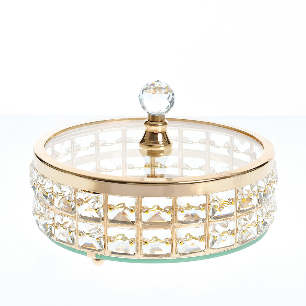 Cutie decorativa cu capac din sticla - 1 | YEO