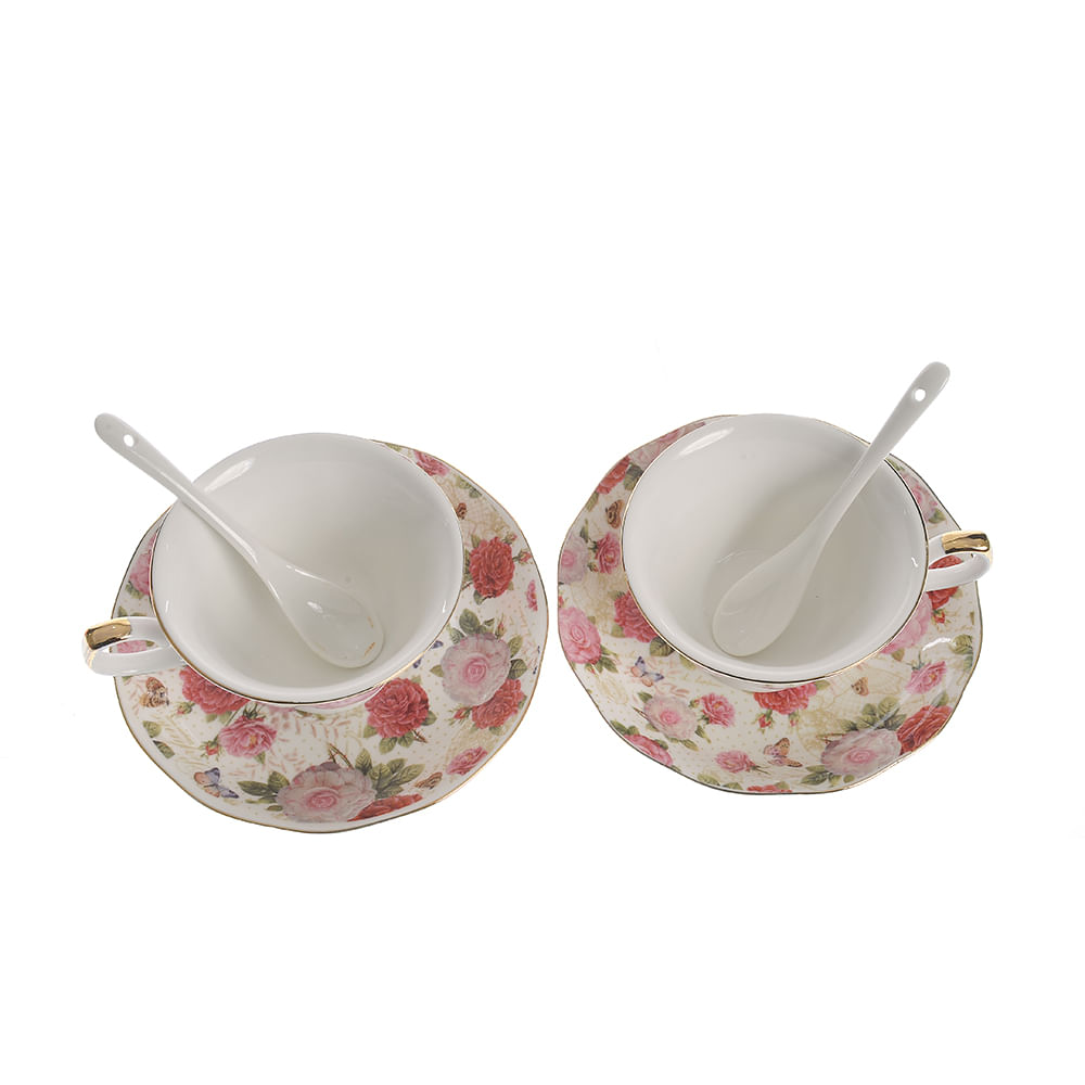 Set 2 cesti cu model floral 220 ml - 2 | YEO