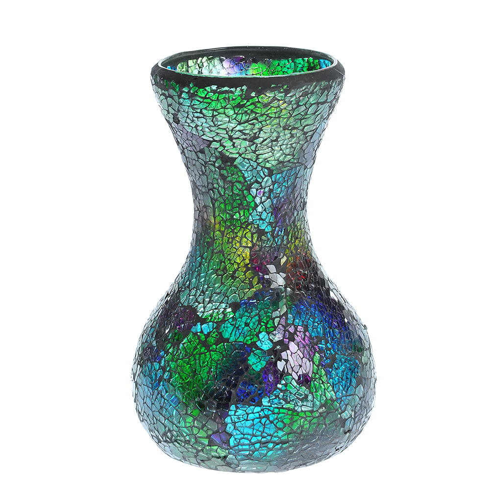 Vaza mozaic verde 20 cm