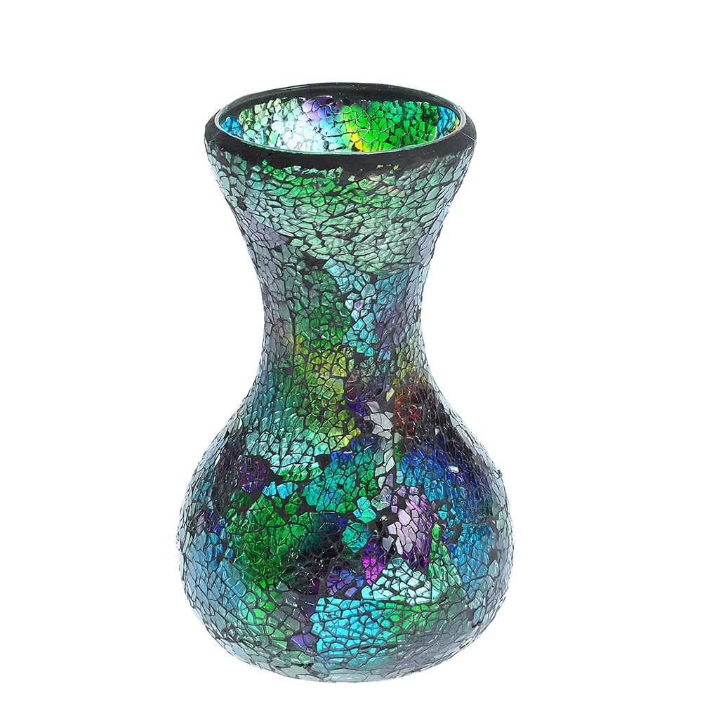 Vaza mozaic verde 20 cm - 2 | YEO