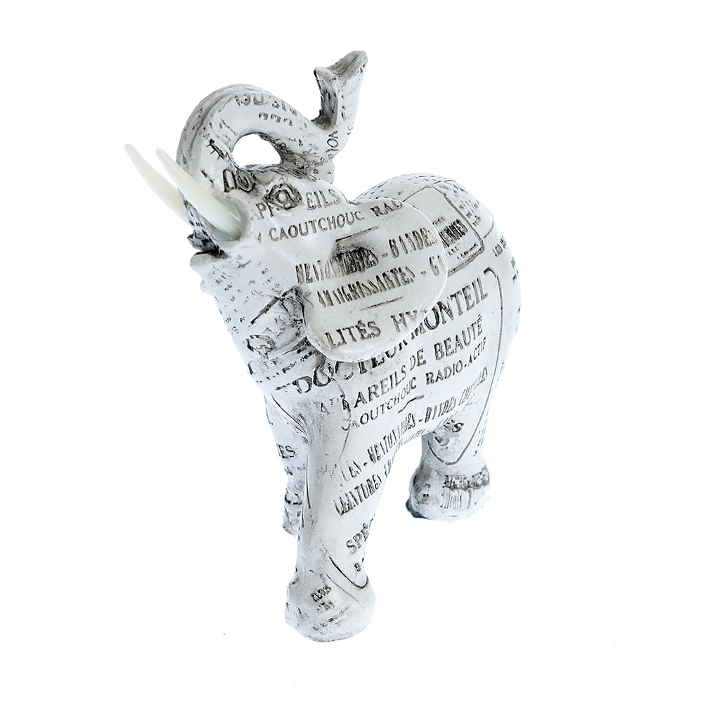 Statueta elefant cu imprimeu ziar - 1 | YEO