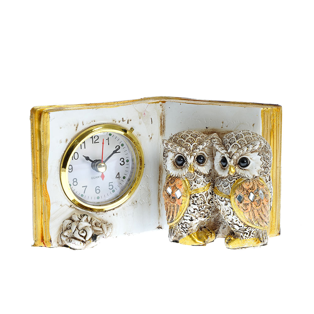 Decoratiune bufnita cu ceas 15.5 cm
