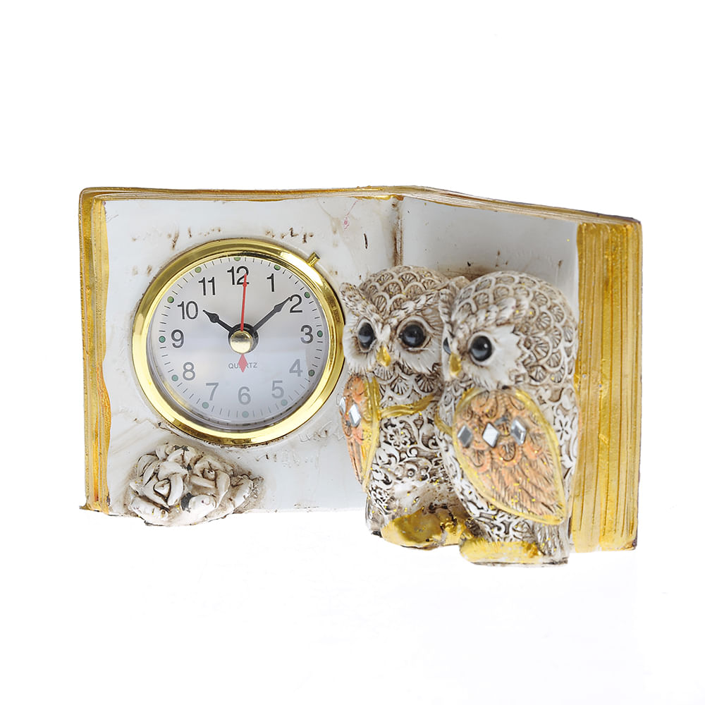 Decoratiune bufnita cu ceas 15.5 cm - 1 | YEO