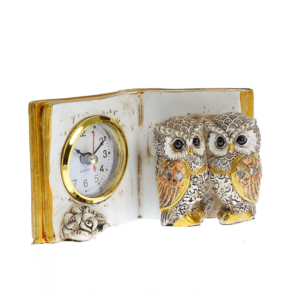Decoratiune bufnita cu ceas 15.5 cm - 3 | YEO
