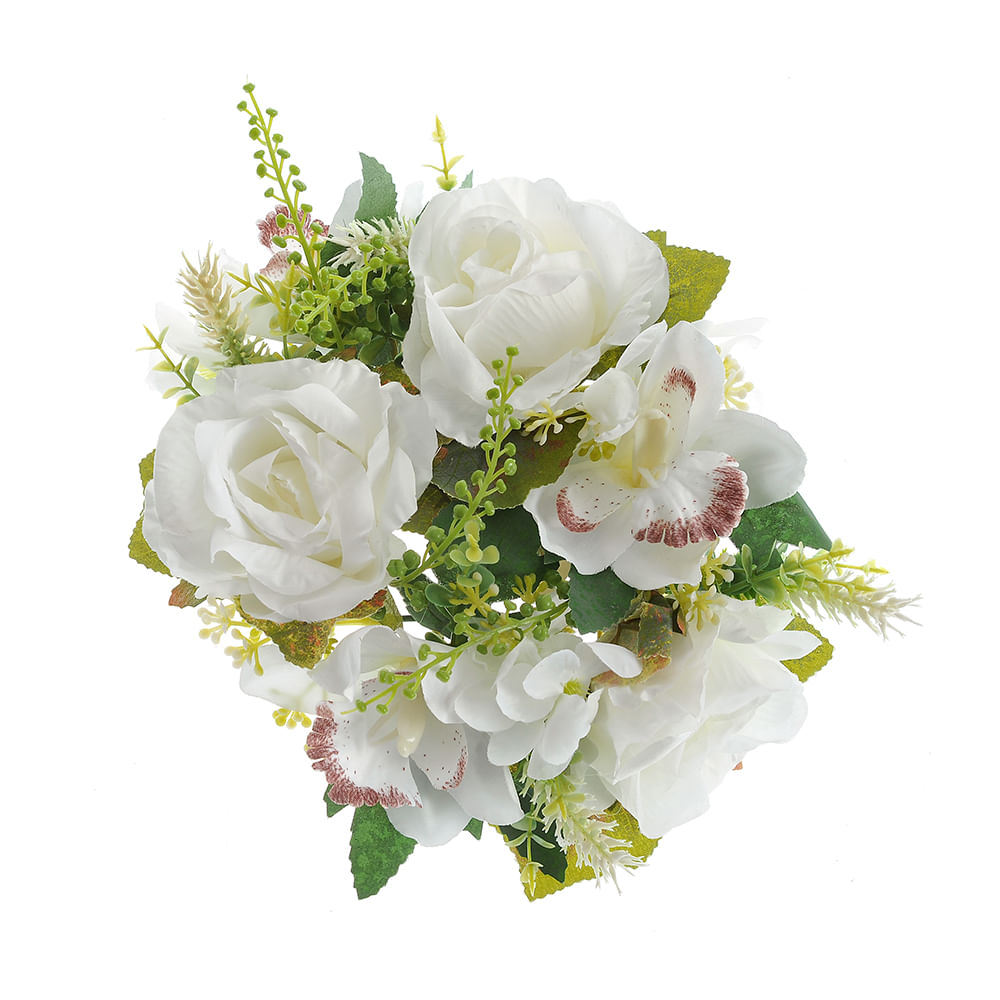 Buchet trandafiri albi 25 cm - 2 | YEO