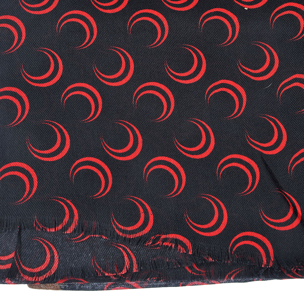 Esarfa neagra cu semiluna rosie - 2 | YEO