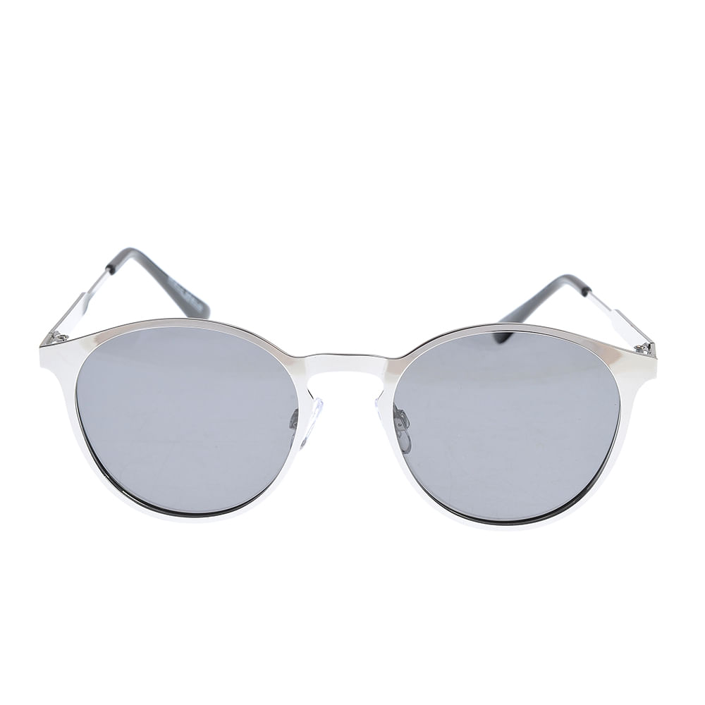 Ochelari de soare argintii cu lentile rotunde si protectie UV 400 - 3 | YEO