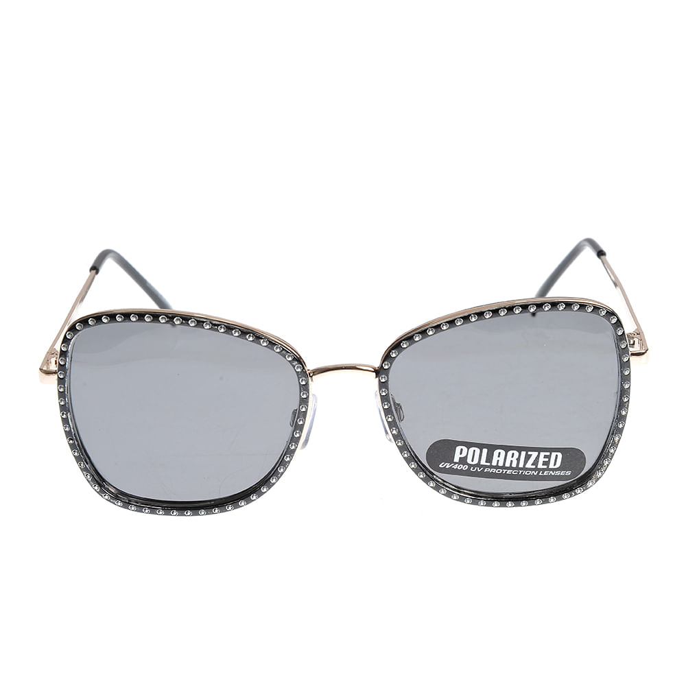 Ochelari de soare negri rama cu tinte si protectie UV 400