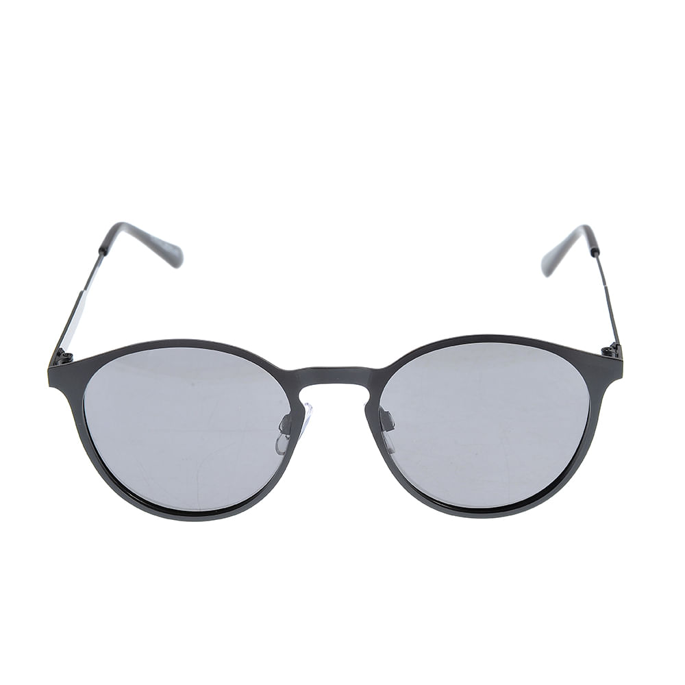 Ochelari de soare negri cu rama rotunda si protectie UV400 - 3 | YEO