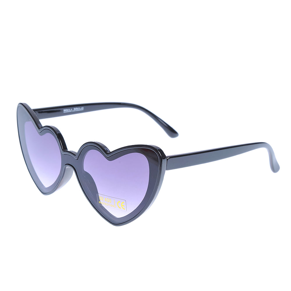 Ochelari de soare negri forma inima - 1 | YEO