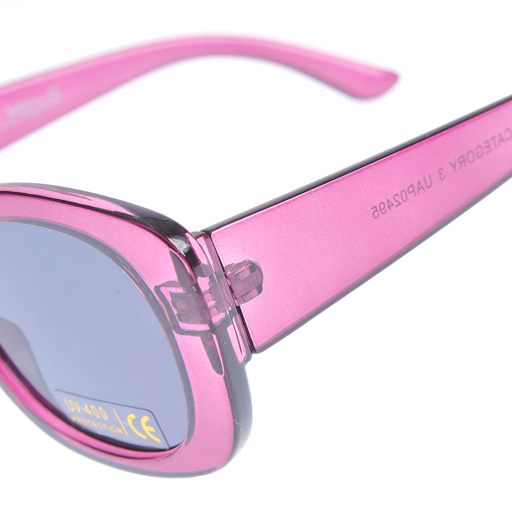 Ochelari de soare roz cu lentile mov - 2 | YEO