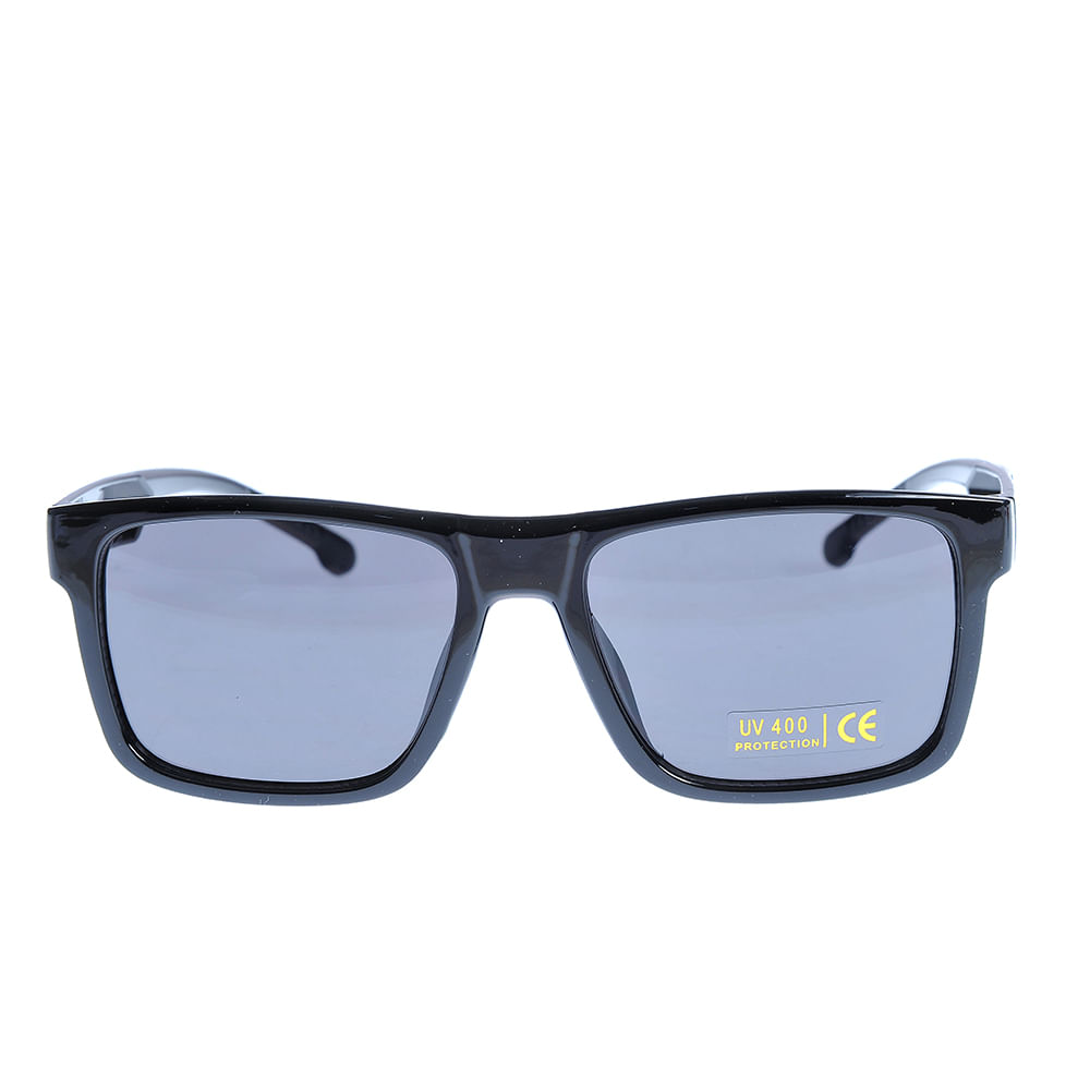 Ochelari de soare negri cu lentile patrate si protectie UV 400