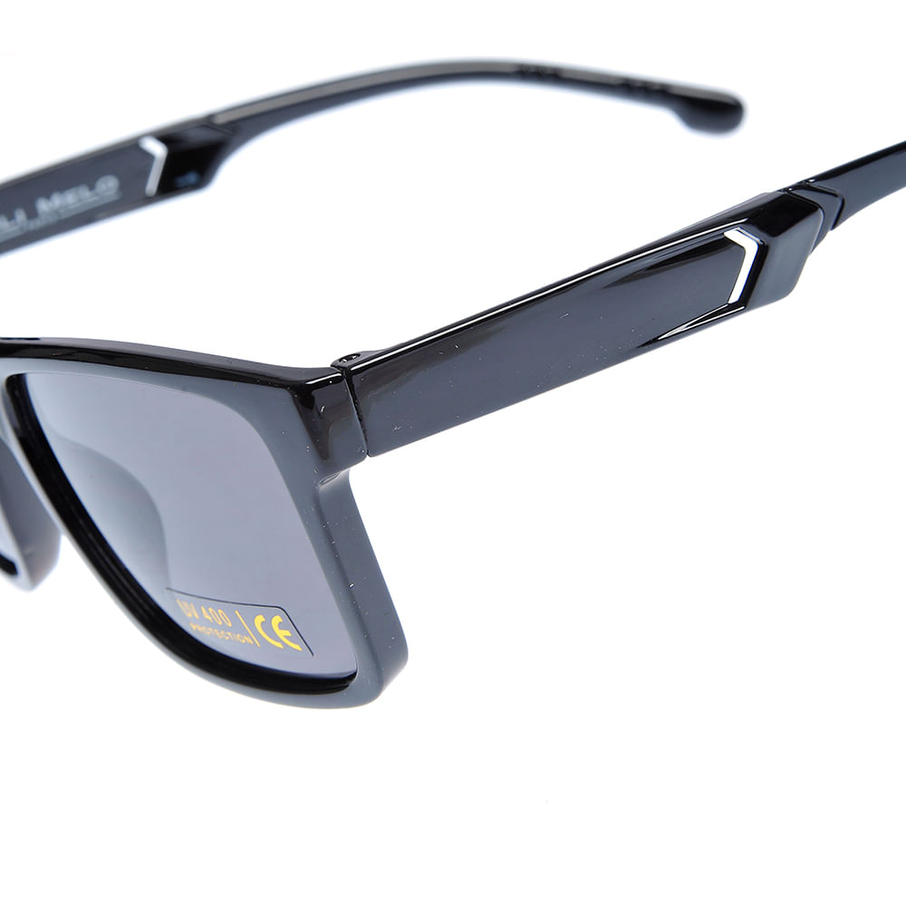 Ochelari de soare negri cu lentile patrate si protectie UV 400 - 2 | YEO