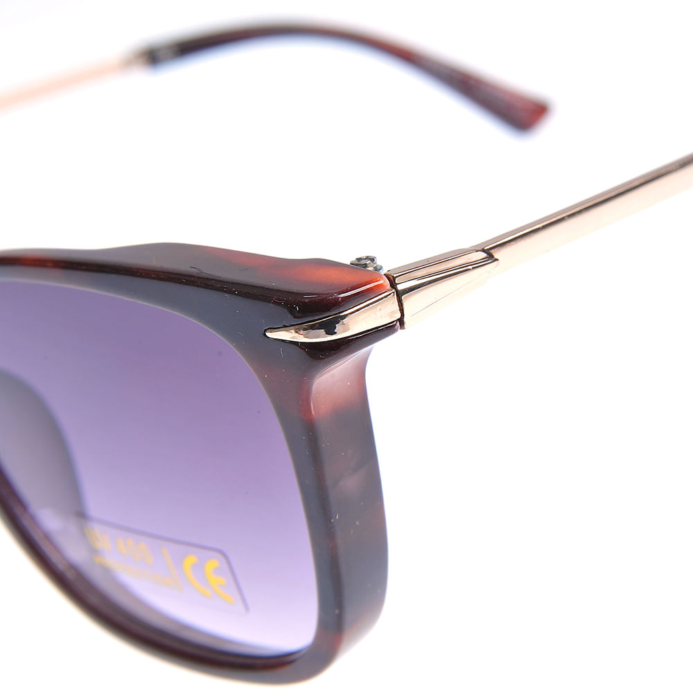 Ochelari de soare maro cu lentile mov - 2 | YEO