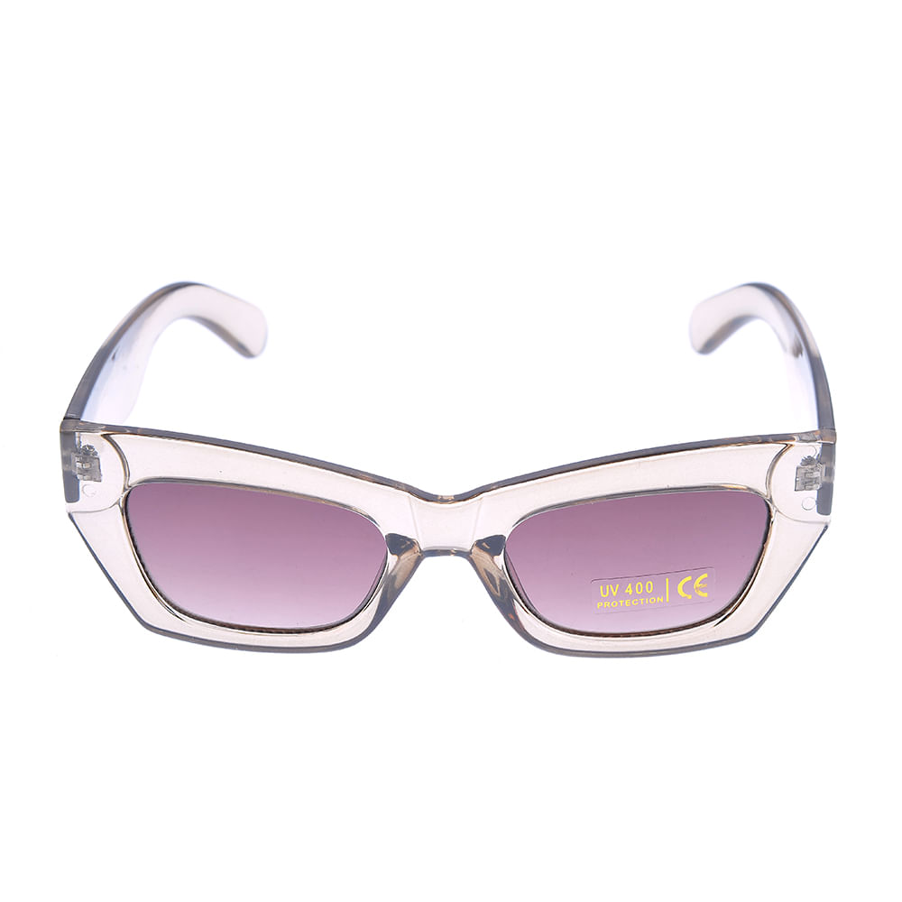Ochelari de soare bej cu lentile mov - 3 | YEO