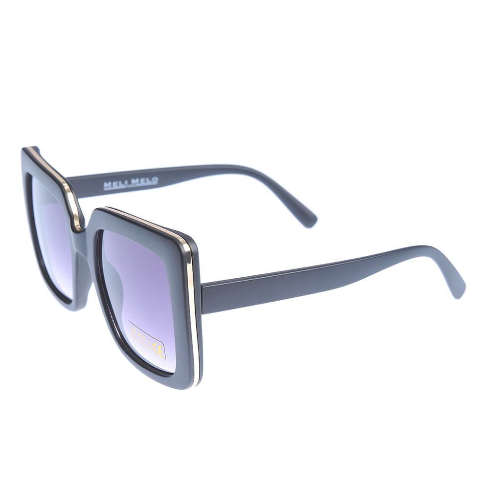 Ochelari de soare negri cu lentile patrate UV 400 - 1 | YEO