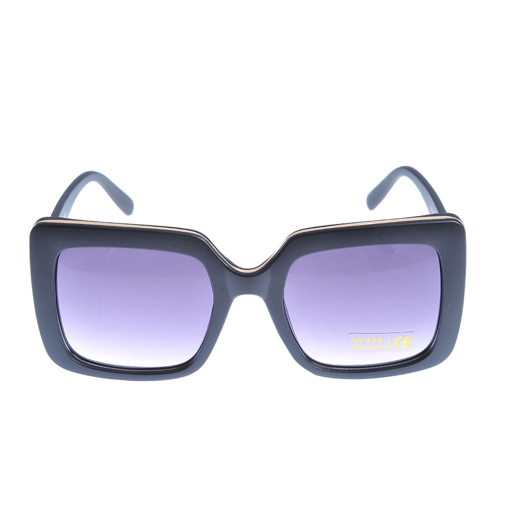 Ochelari de soare negri cu lentile patrate UV 400 - 3 | YEO
