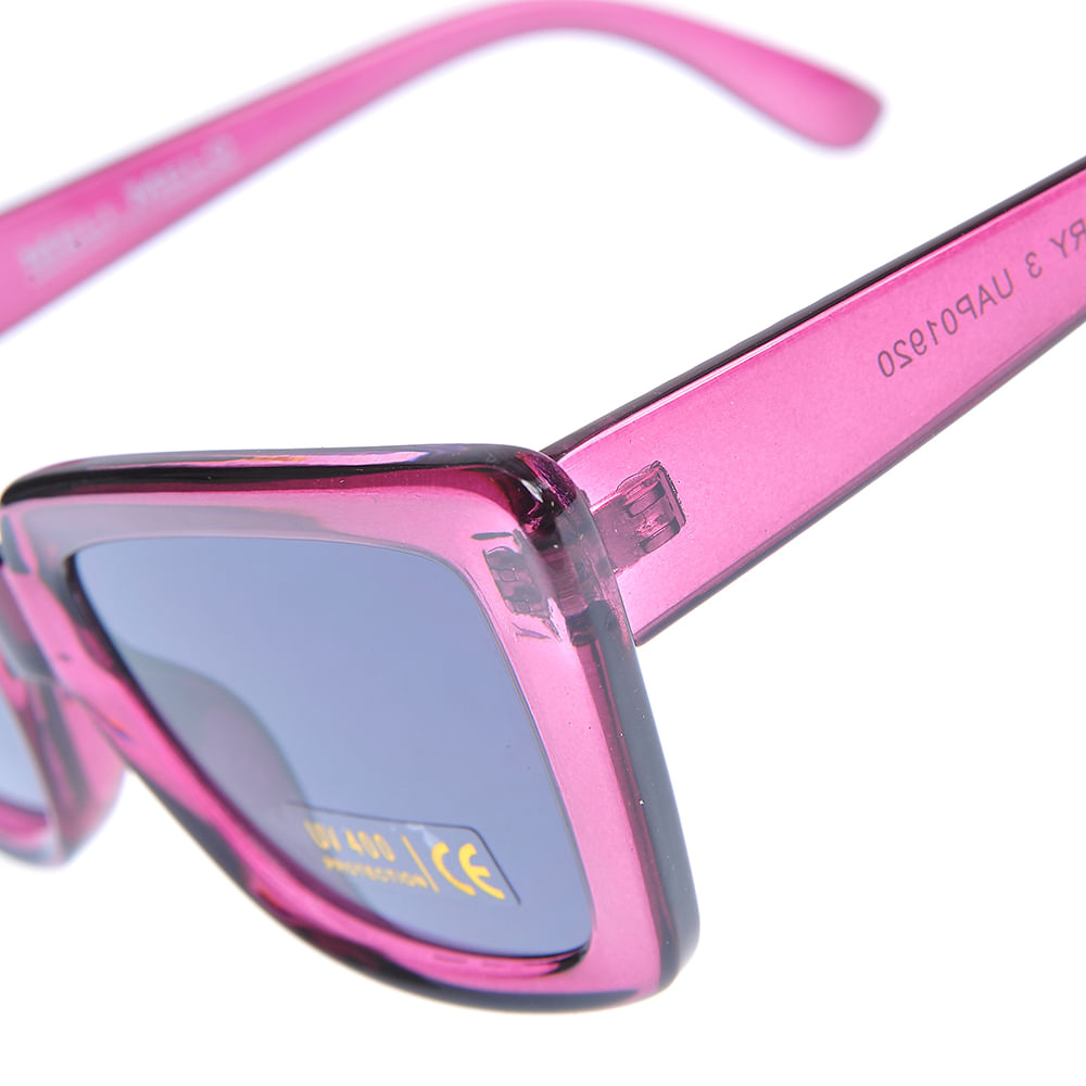 Ochelari de soare roz cu lentile negre UV 400 - 2 | YEO