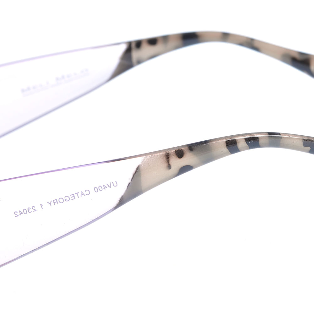 Ochelari de soare cu rama incolora si lentile roz UV 400 - 2 | YEO