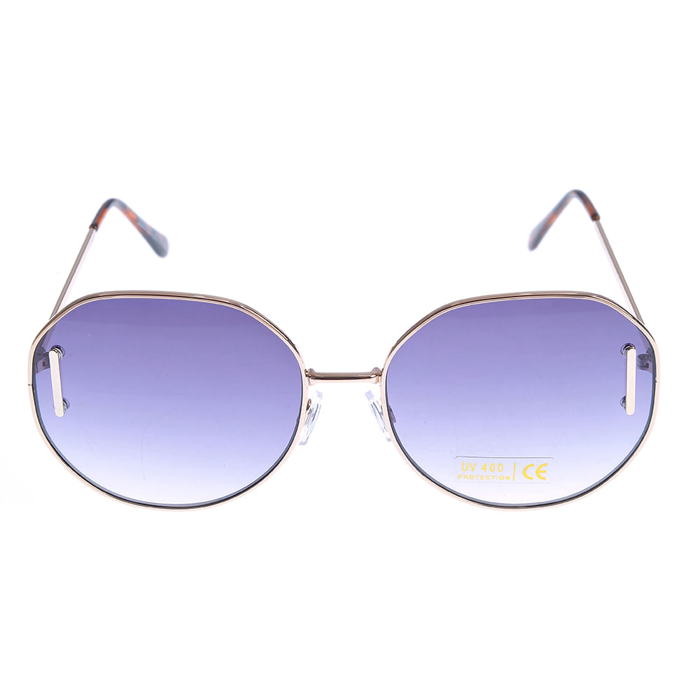 Ochelari de soare cu rama aurie si lentile  albastre UV 400 - 3 | YEO
