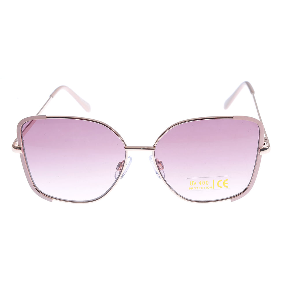 Ochelari de soare cu lentile roz si protectie UV 400