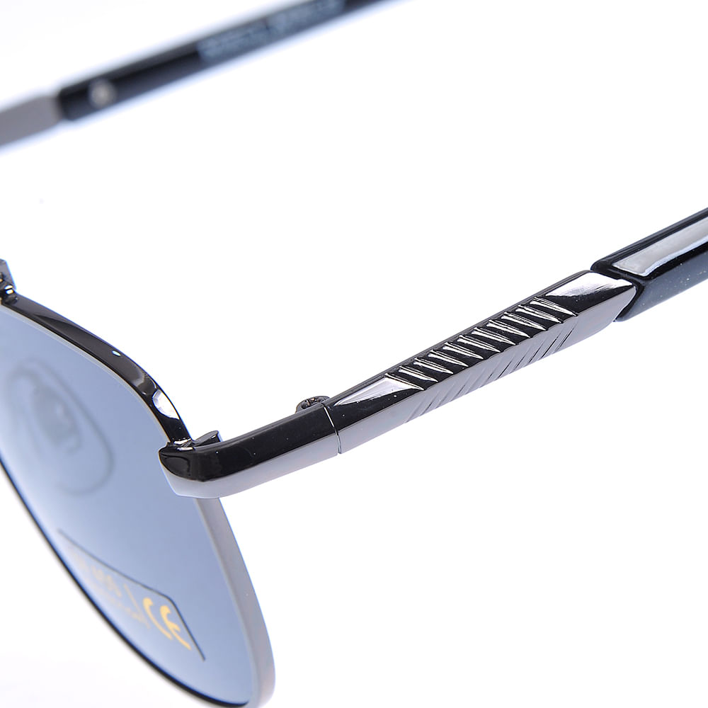 Ochelari de soare negri cu lentile rotunde - 2 | YEO