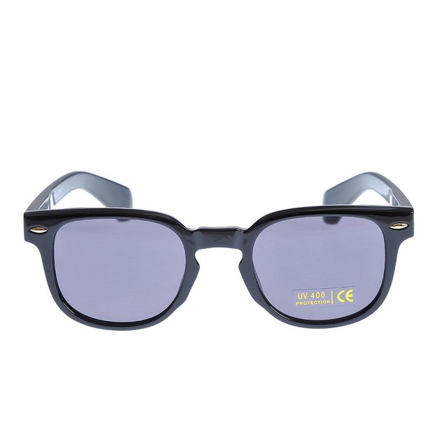 Ochelari de soare negri cu brate late si protectie UV 400