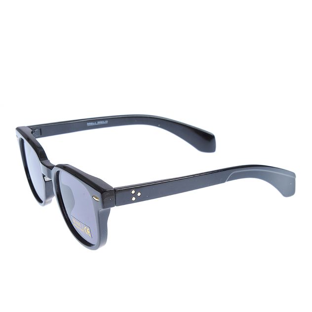 Ochelari de soare negri cu brate late si protectie UV 400