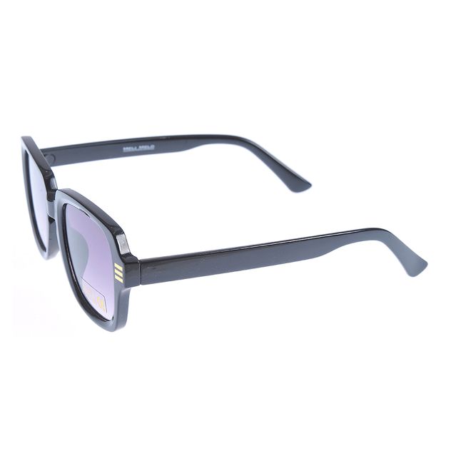 Ochelari de soare negri cu brate late si  protectie UV 400